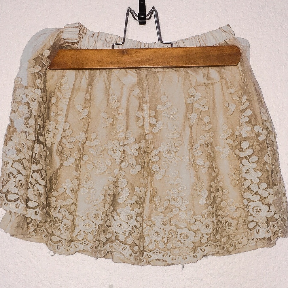 A nude formal skirt